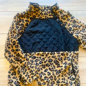 Leopard and Black Button Front- Large